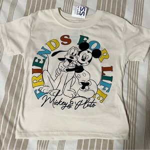 Disney Kids Cream Mickey & Pluto T-Shirt